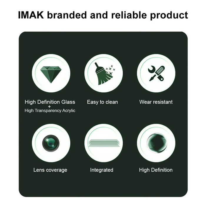 IMAK For iPhone 17e / 16e Tempered Glass Camera Lens Protector + Acrylic Lens Cap - 4