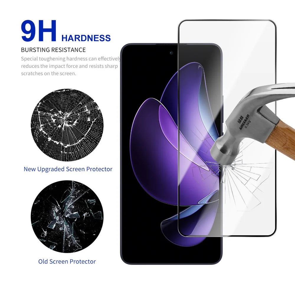 RURIHAI For Oppo Reno13 F 5G (Reno 13 FS 5G) / 4G Screen Protector Secondary Hardening High Aluminium-Silicon Glass Film - 4