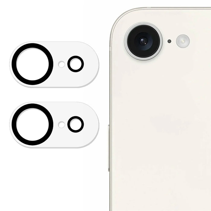 2Pcs For iPhone 17e / 16e Camera Lens Protector Silk Printing Lens Film 3D Arc Edge - 1