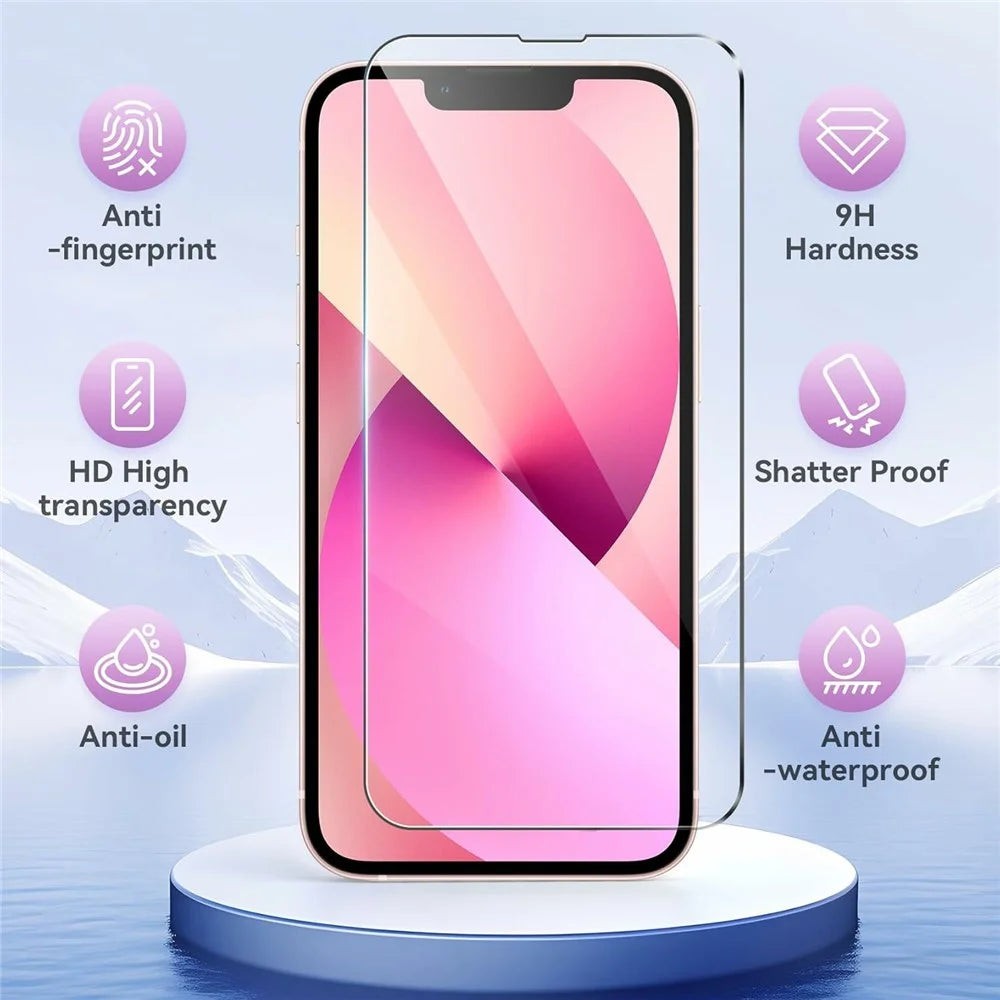 2Pcs For iPhone 17e / 16e HD Clear Screen Protector Anti-Explosion 2.5D Arc Edge Tempered Glass Screen Film - 2