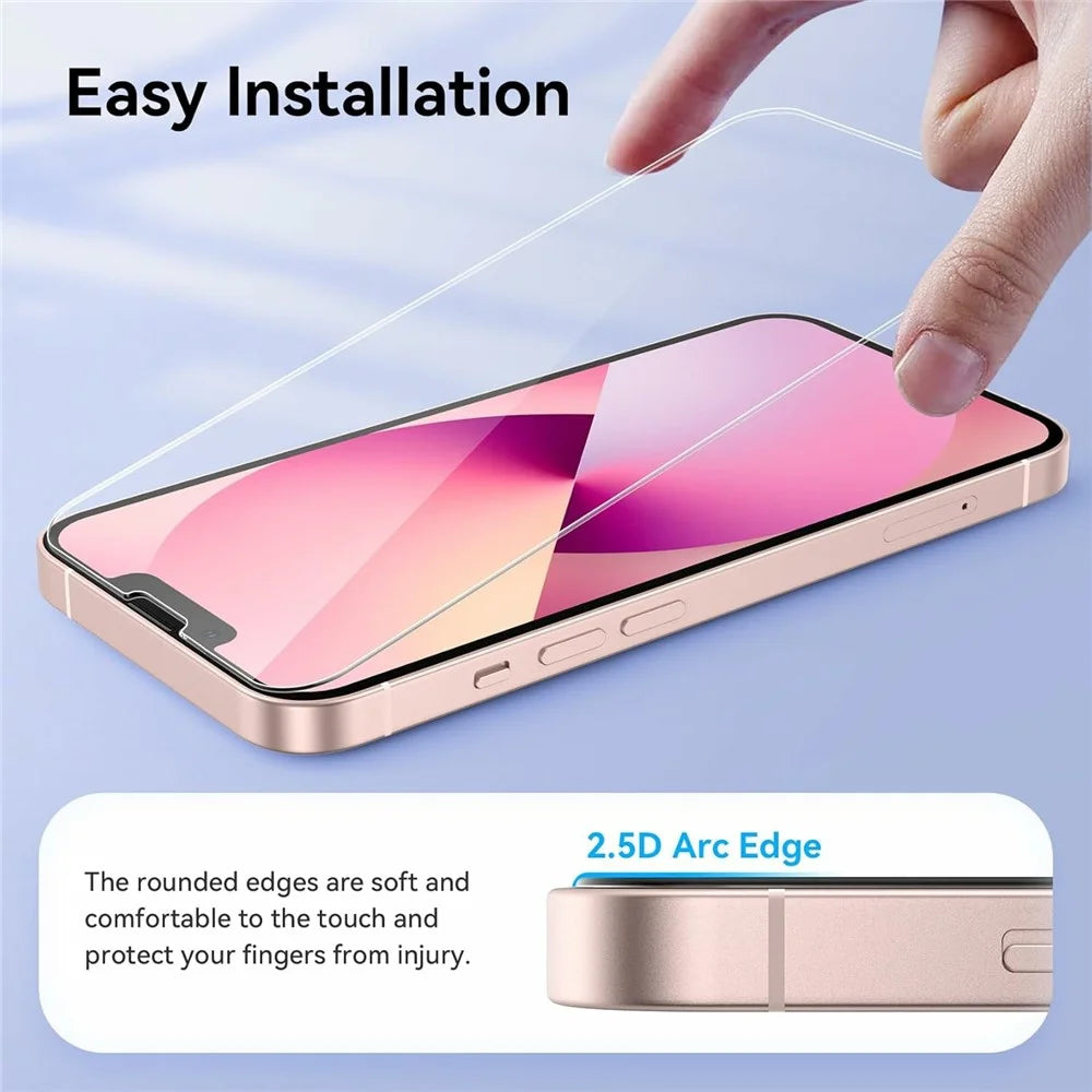 2Pcs For iPhone 17e / 16e HD Clear Screen Protector Anti-Explosion 2.5D Arc Edge Tempered Glass Screen Film - 3