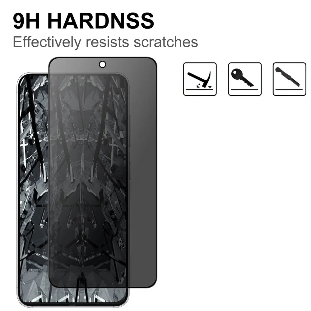For Samsung Galaxy S25 Edge Tempered Glass Film 2.5D Arc Edge Anti-Spy (Fingerprint Unlock) - 3