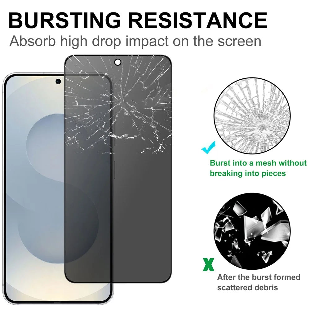 For Samsung Galaxy S25 Edge Tempered Glass Film 2.5D Arc Edge Anti-Spy (Fingerprint Unlock) - 4
