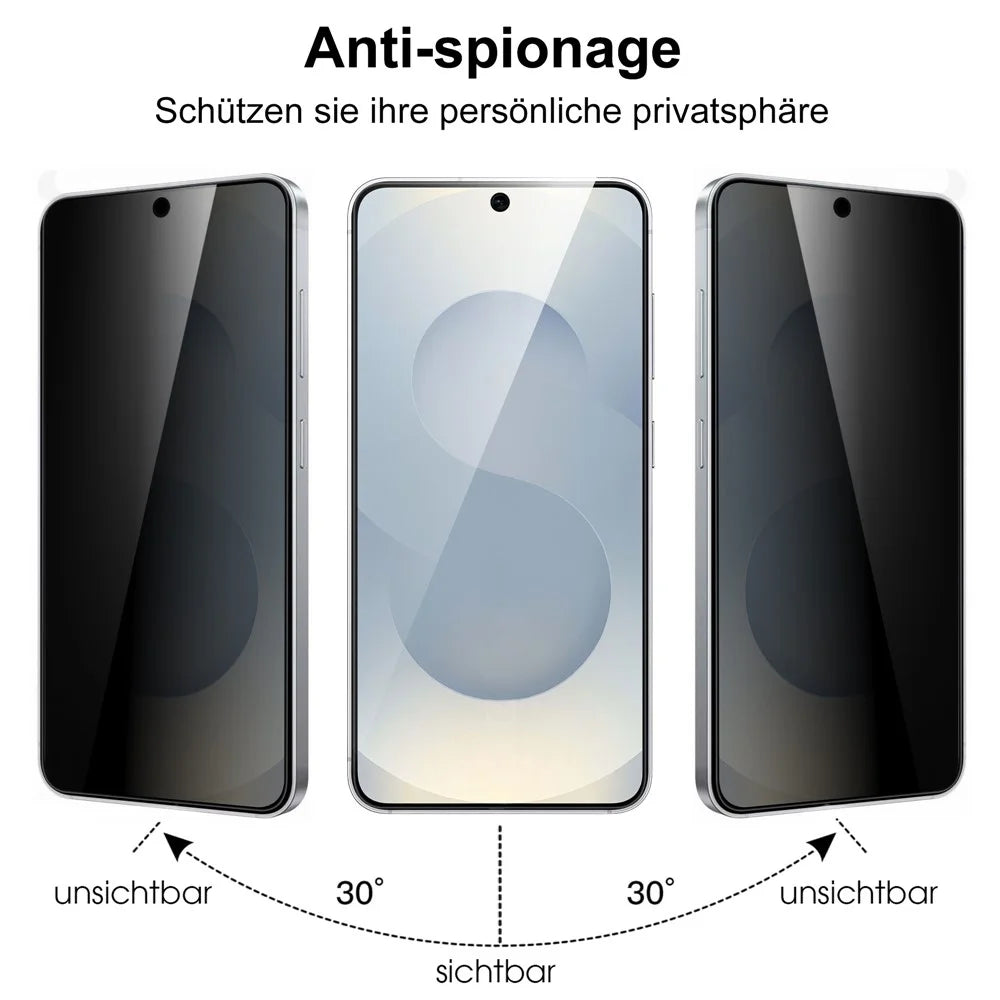 For Samsung Galaxy S25 Edge Tempered Glass Film 2.5D Arc Edge Anti-Spy (Fingerprint Unlock) - 5