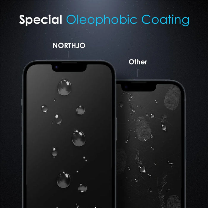 NORTHJO A+ For iPhone 17e / 16e Screen Protector Clarity 2.5D Tempered Glass Film - 4