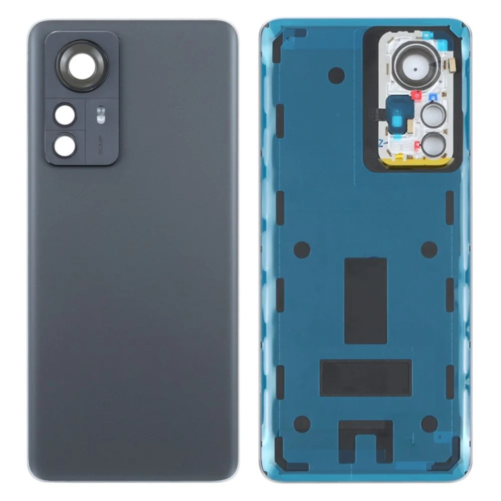 For Xiaomi 12 Pro 5G / 12 Pro (Dimensity) 5G OEM Battery Housing Back Cover with Camera Ring Lens Cover Replacement - Black - 1