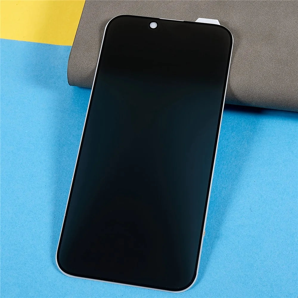 For iPhone 17e / 16e Anti-Peep Full Covering Screen Protector Silk Printing Tempered Glass Film - 5
