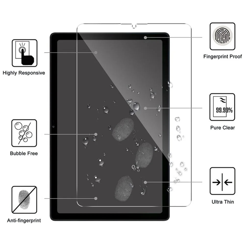 For Lenovo Idea Tab Pro Tempered Glass Screen Protector 2.5D Straight Edge Full Screen Film Full Glue - 3