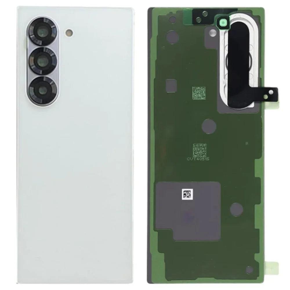 For Samsung Galaxy Z Fold6 5G F956 Battery Housing with Adhesive Sticker + Camera Lens Cover (Without Logo) - White - 1