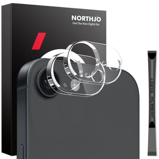 NORTHJO 2Pcs For iPhone 17e / 16e Tempered Glass Camera Lens Protector Clear 3D Integrated Full Coverage - 1