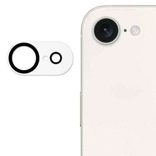 For iPhone 17e / 16e Camera Lens Protector with Black Circle Design Tempered Glass Lens Film - 1
