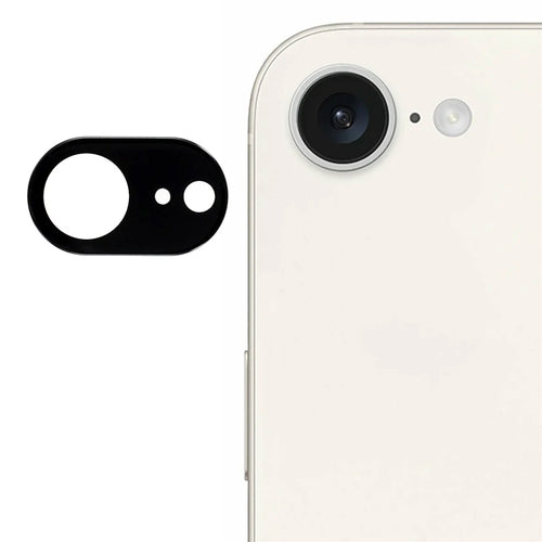 For iPhone 17e / 16e Tempered Glass Lens Protector Black Silk Printing Camera Lens Film - 1