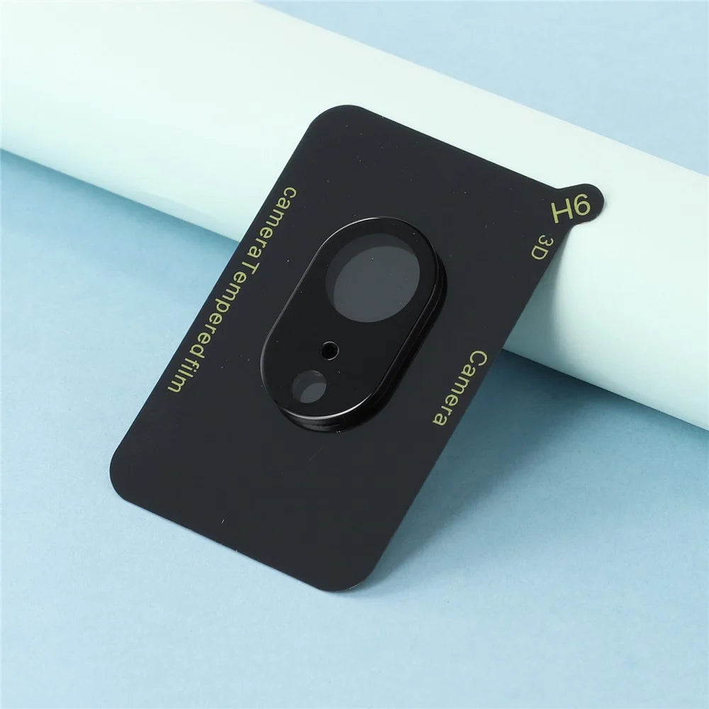 For iPhone 17e / 16e Tempered Glass Lens Protector Black Silk Printing Camera Lens Film - 3