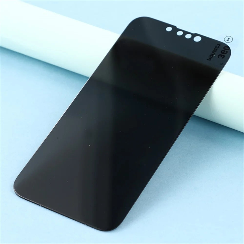 Privacy Screen Protector For iPhone 17e / 16e / 14 / 13 / 13 Pro , 360 Degrees Anti-Spy Full Glue Tempered Glass Film - 5