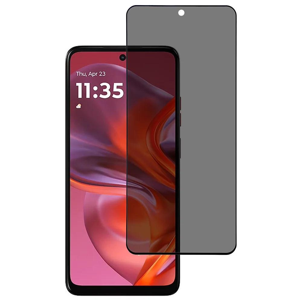 For Motorola Moto G17 Power 4G / G17 4G / G15 4G / G15 Power 4G / Moto G05 4G Full Screen Protector Privacy Protection 360 Degrees Anti-Spy Full Glue Tempered Glass Film - 1