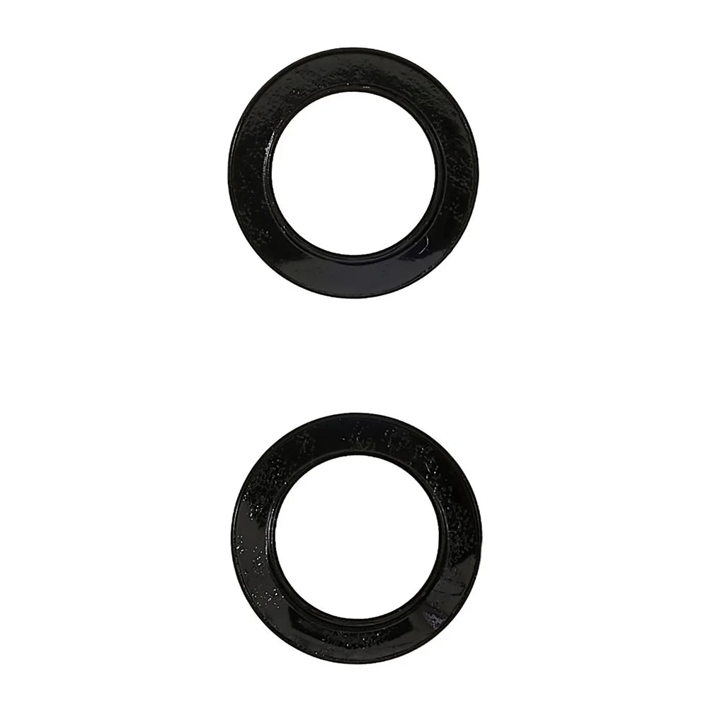 For iPhone 14 / 14 Plus 2 Sets Camera Lens Protector Metal Frame Tempered Glass Anti-scratch Lens Film - Black - 4