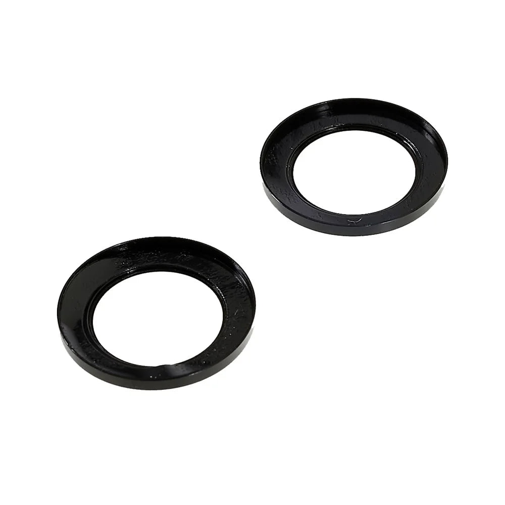 For iPhone 14 / 14 Plus 2 Sets Camera Lens Protector Metal Frame Tempered Glass Anti-scratch Lens Film - Black - 5