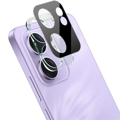 IMAK For Oppo Reno13 F 5G (Reno 13 FS 5G) / 4G Tempered Glass Lens Film + Acrylic Cap (Black Version) - 1