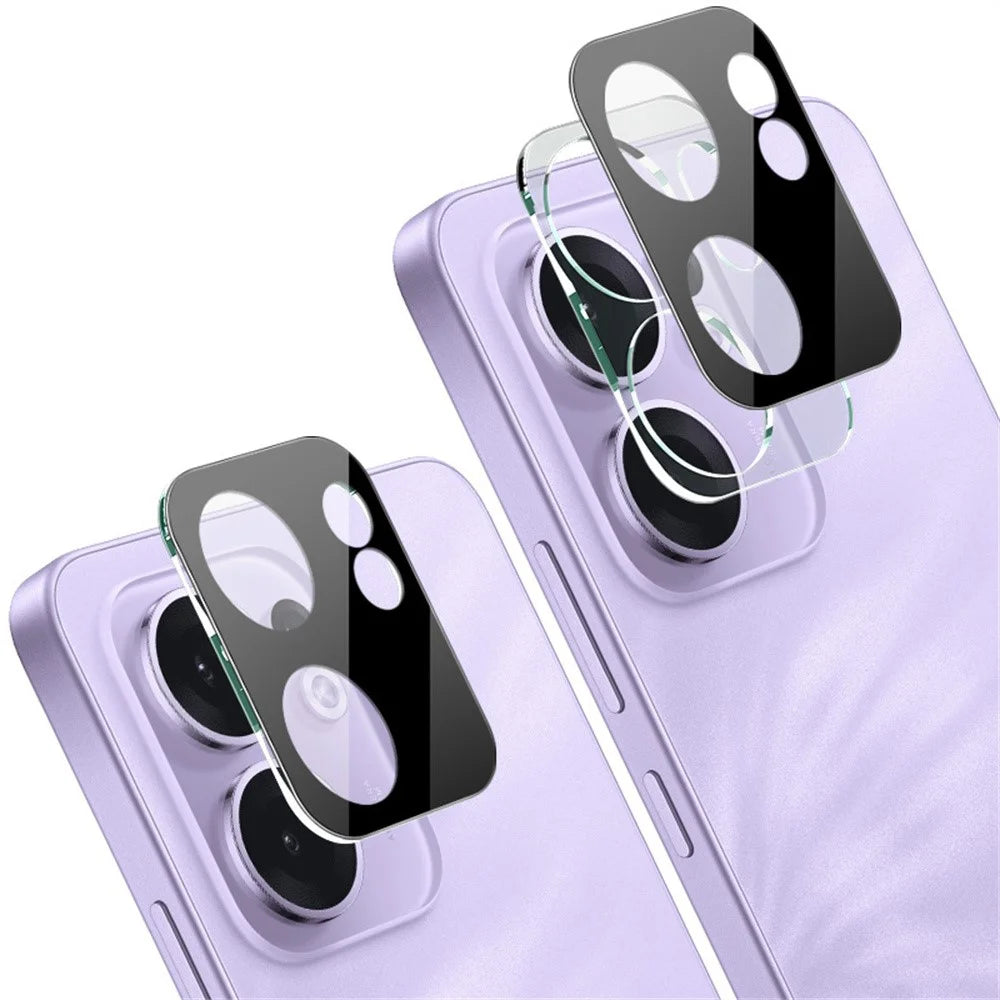 IMAK For Oppo Reno13 F 5G (Reno 13 FS 5G) / 4G Tempered Glass Lens Film + Acrylic Cap (Black Version) - 4