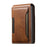 SUTENI Waxed Texture PU Leather Card Case Auto Pop Up Card Holder - Brown - 2