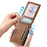 SUTENI Waxed Texture PU Leather Card Case Auto Pop Up Card Holder - Brown - 5
