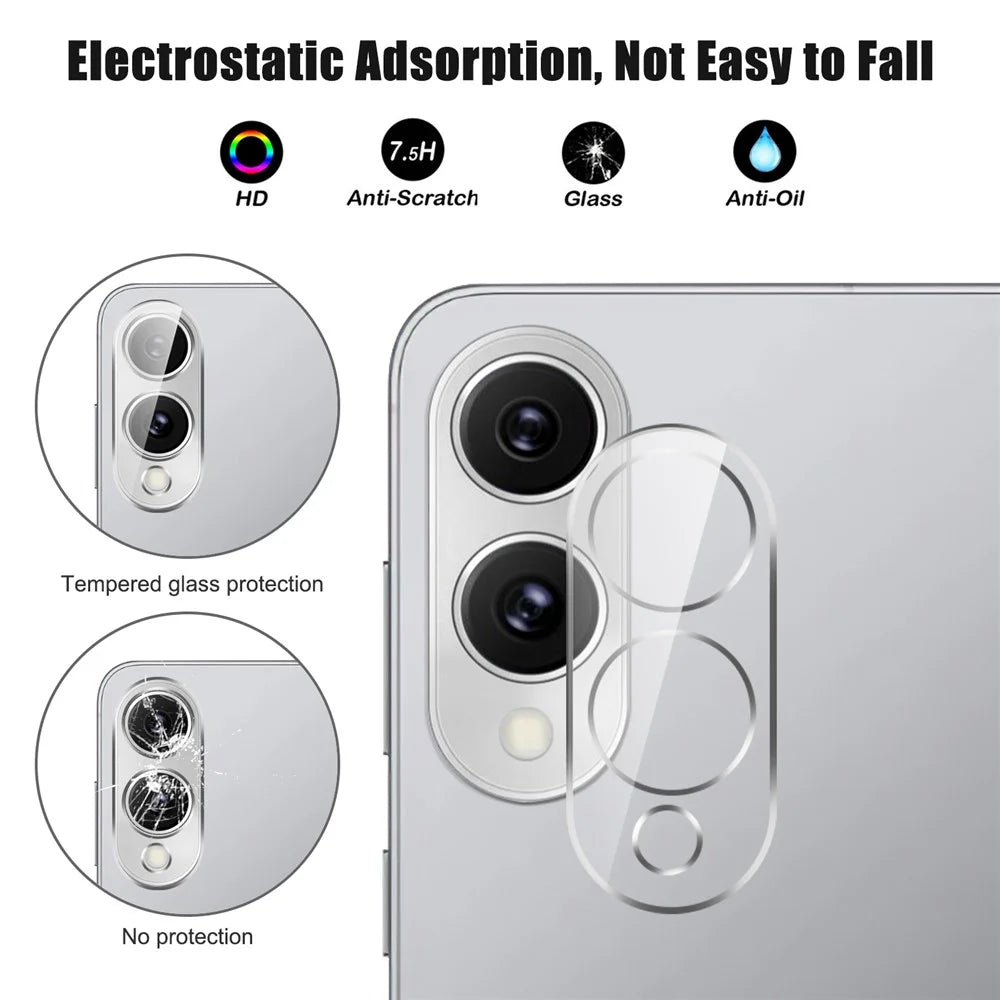 For Samsung Galaxy S25 Edge Camera Lens Protector Arc Edge Clear Tempered Glass Film - 2