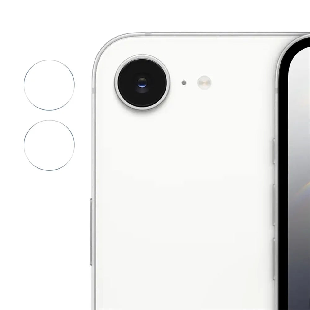 ENKAY HAT PRINCE For iPhone 17e / 16e 2Pcs Camera Lens Protector   0.2mm 9H High Aluminum-Silicon Glass Film - Transparent - 1