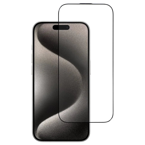 For iPhone 15 Pro Tempered Glass Screen Protector 0.33mm High Aluminium-Silicon Glass Screen Film Electroplated Silk-Print - 1