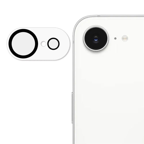 ENKAY HAT PRINCE For iPhone 17e / 16e Camera Lens Protector   Tempered Glass Lens Film with Black Ring - Transparent - 1