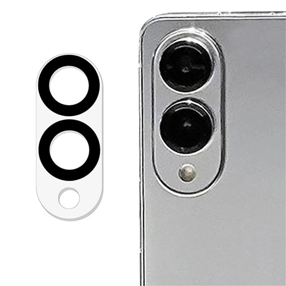 For Samsung Galaxy S25 Edge Camera Lens Protector Black Circle Design HD Clear Tempered Glass Lens Film - 1