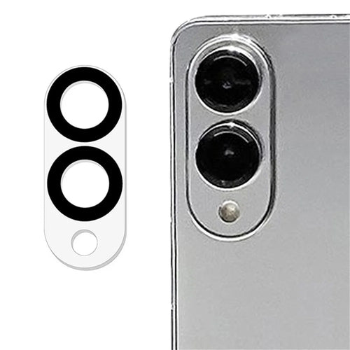 For Samsung Galaxy S25 Edge Camera Lens Protector Black Circle Design HD Clear Tempered Glass Lens Film - 1