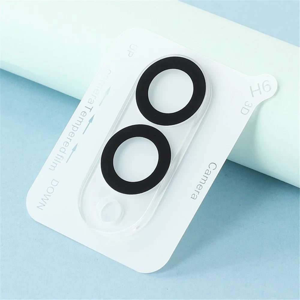 For Samsung Galaxy S25 Edge Camera Lens Protector Black Circle Design HD Clear Tempered Glass Lens Film - 3