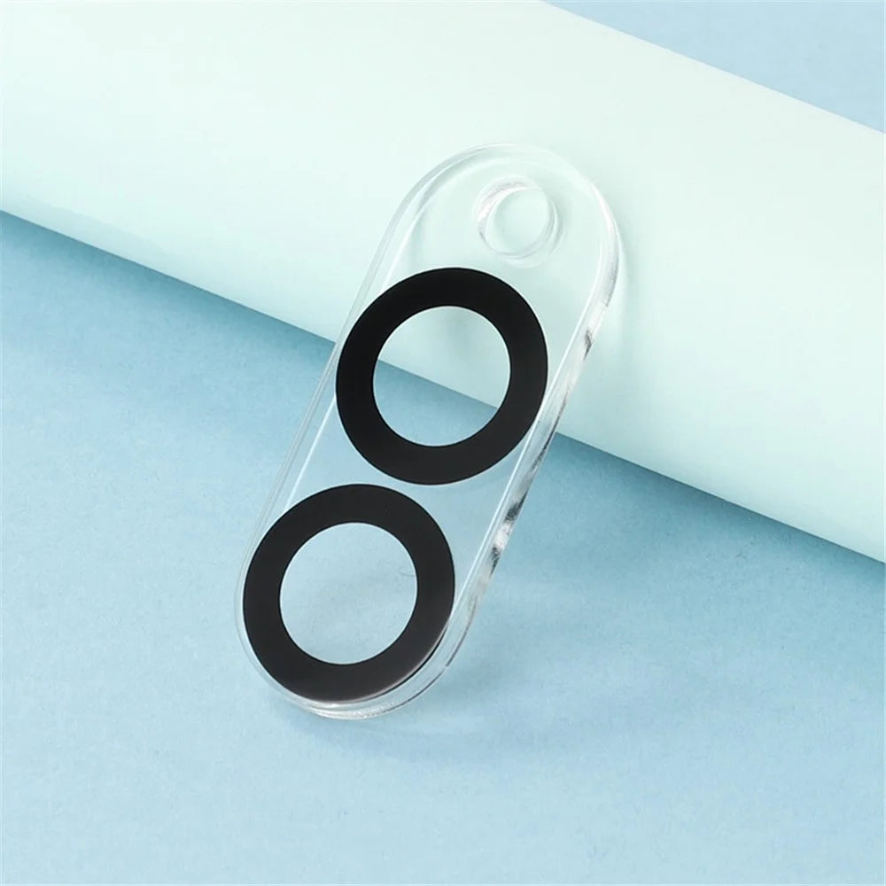 For Samsung Galaxy S25 Edge Camera Lens Protector Black Circle Design HD Clear Tempered Glass Lens Film - 4