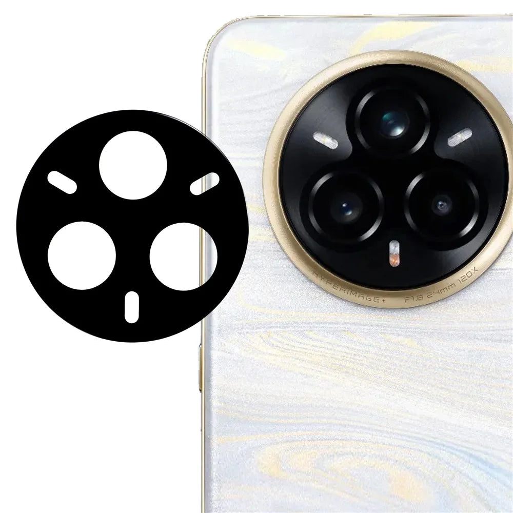 For Realme 14 Pro 5G Tempered Glass Lens Protector Black Silk Printing Camera Lens Film - 1