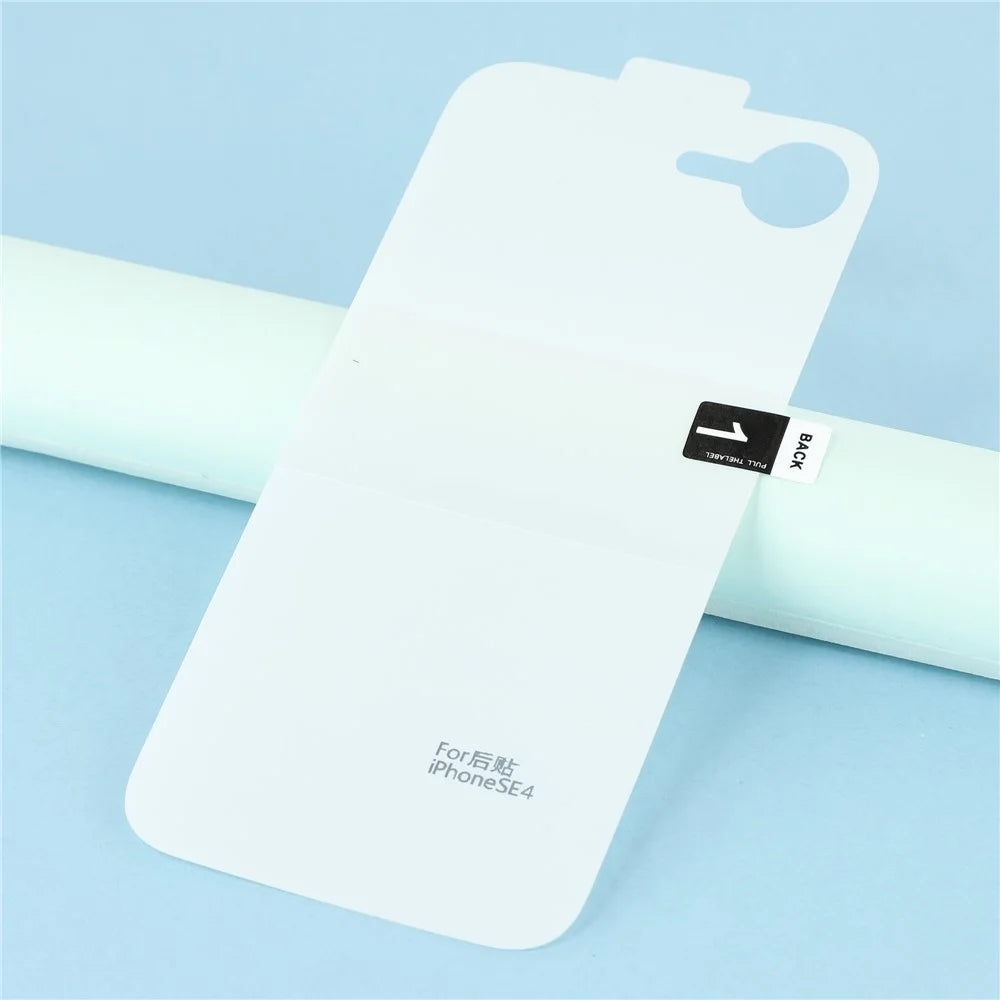 For iPhone 17e / 16e Anti Scratch Hydrogel Film Ultra Clear Full Cover Soft TPU Phone Back Protector - 3
