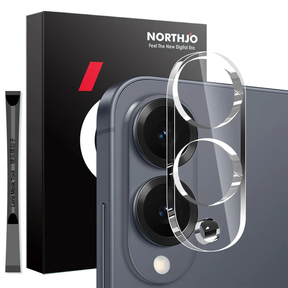 NORTHJO For Samsung Galaxy S25 Edge Camera Lens Protector Tempered Glass HD Clear 3D Full Coverage - 1