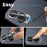 NORTHJO For Samsung Galaxy S25 Edge Black Circles Camera Lens Protector Tempered Glass HD Clear 3D Full Coverage - 4