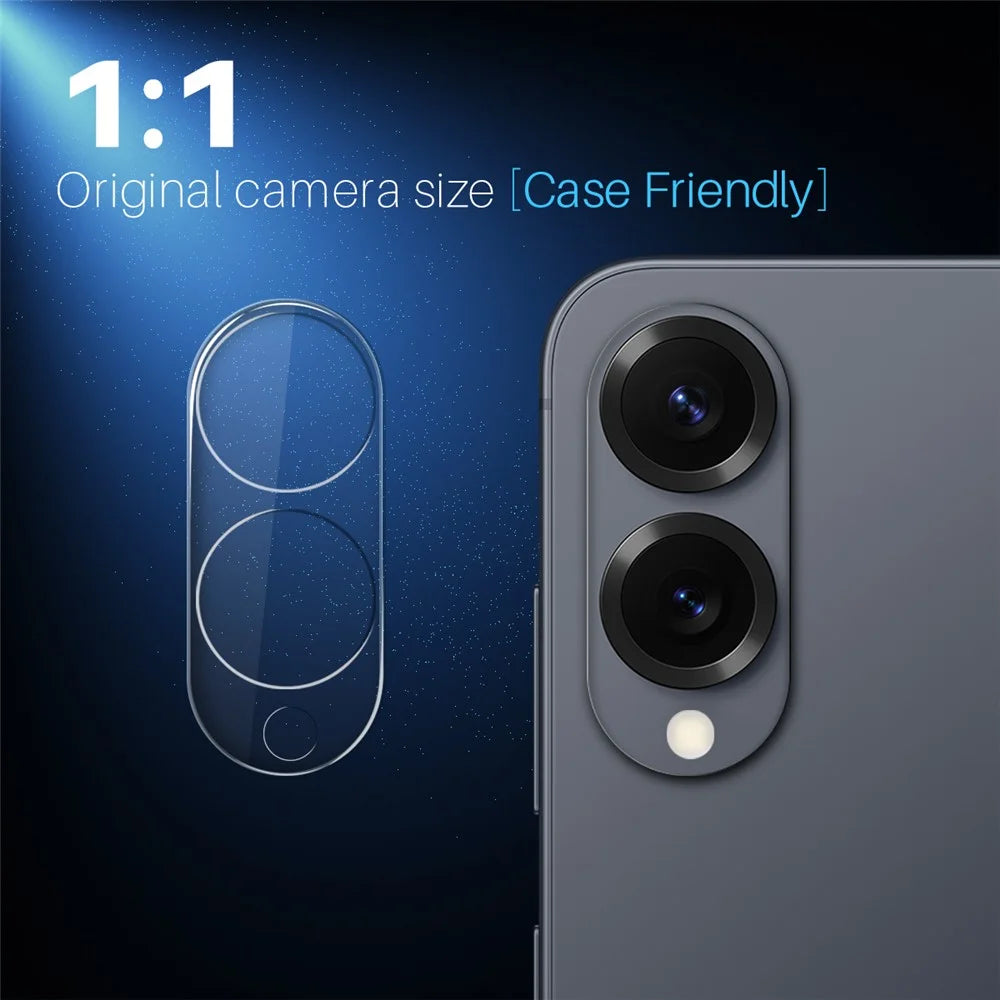 NORTHJO 2Pcs For Samsung Galaxy S25 Edge Tempered Glass Camera Lens Protector Clear 3D Integrated Full Coverage - 3