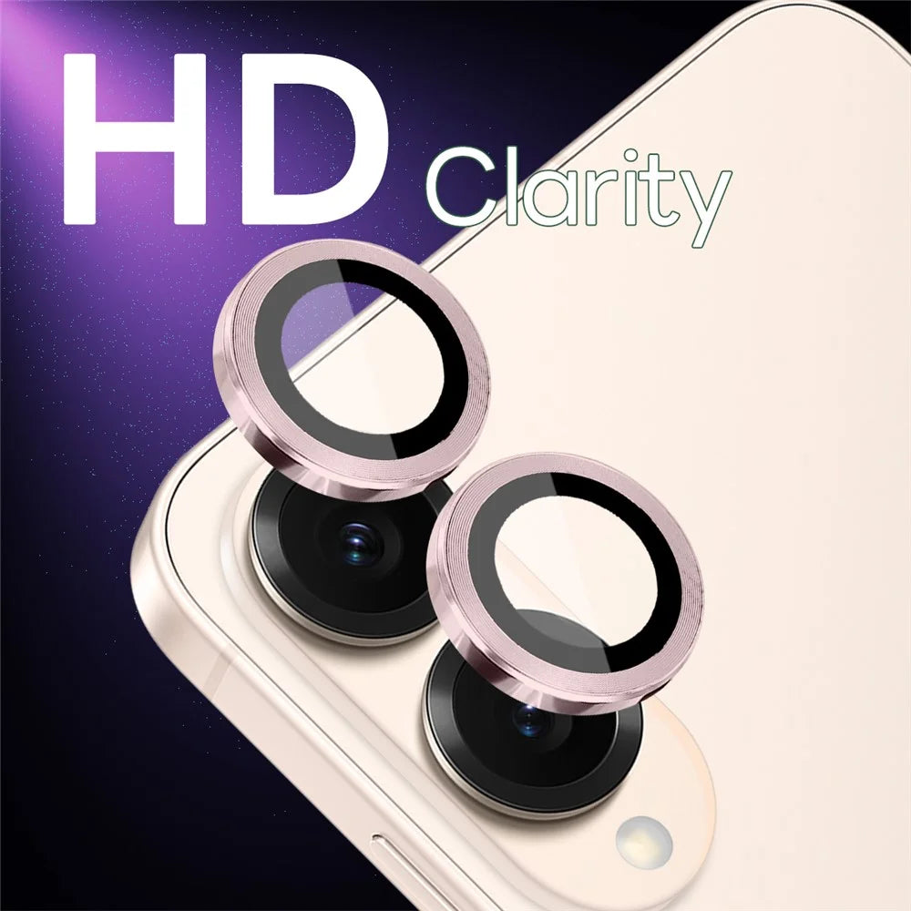 NORTHJO 1 Set For Samsung Galaxy S25 Edge Tempered Glass Camera Lens Film CD Veins Metal Ring Lens Guard - Pink - 2