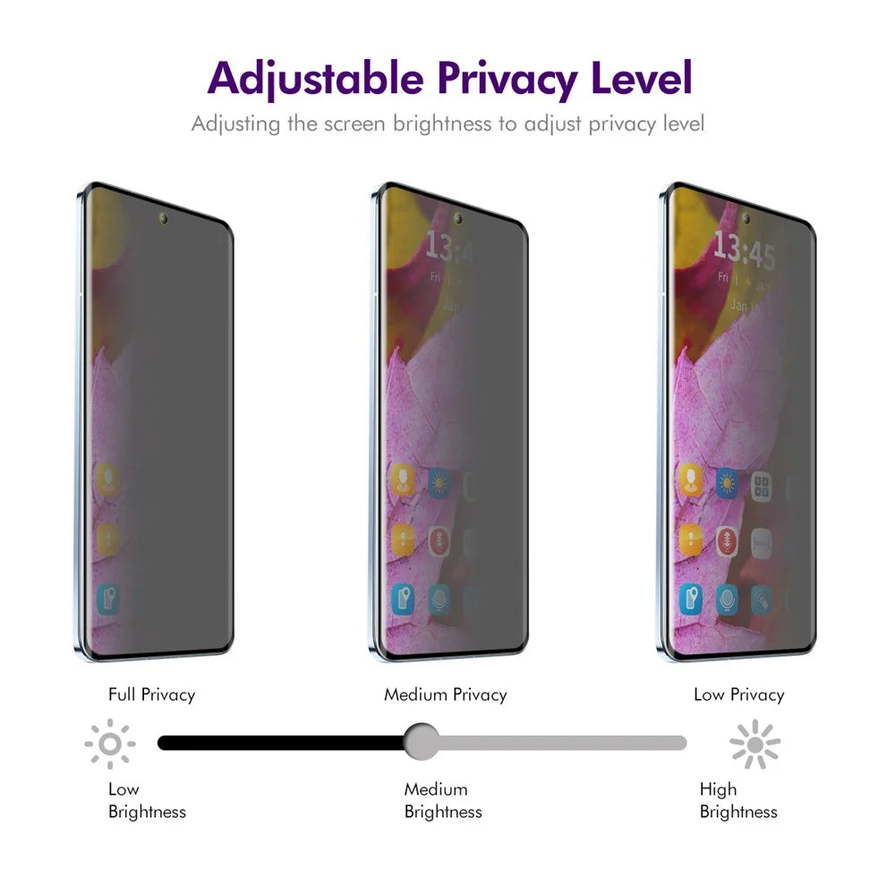 ENKAY HAT PRINCE For OnePlus Ace 2 5G / Ace 2 Pro 5G Privacy Screen Protector 3D Curved Tempered Glass Anti-Spy Film - 3