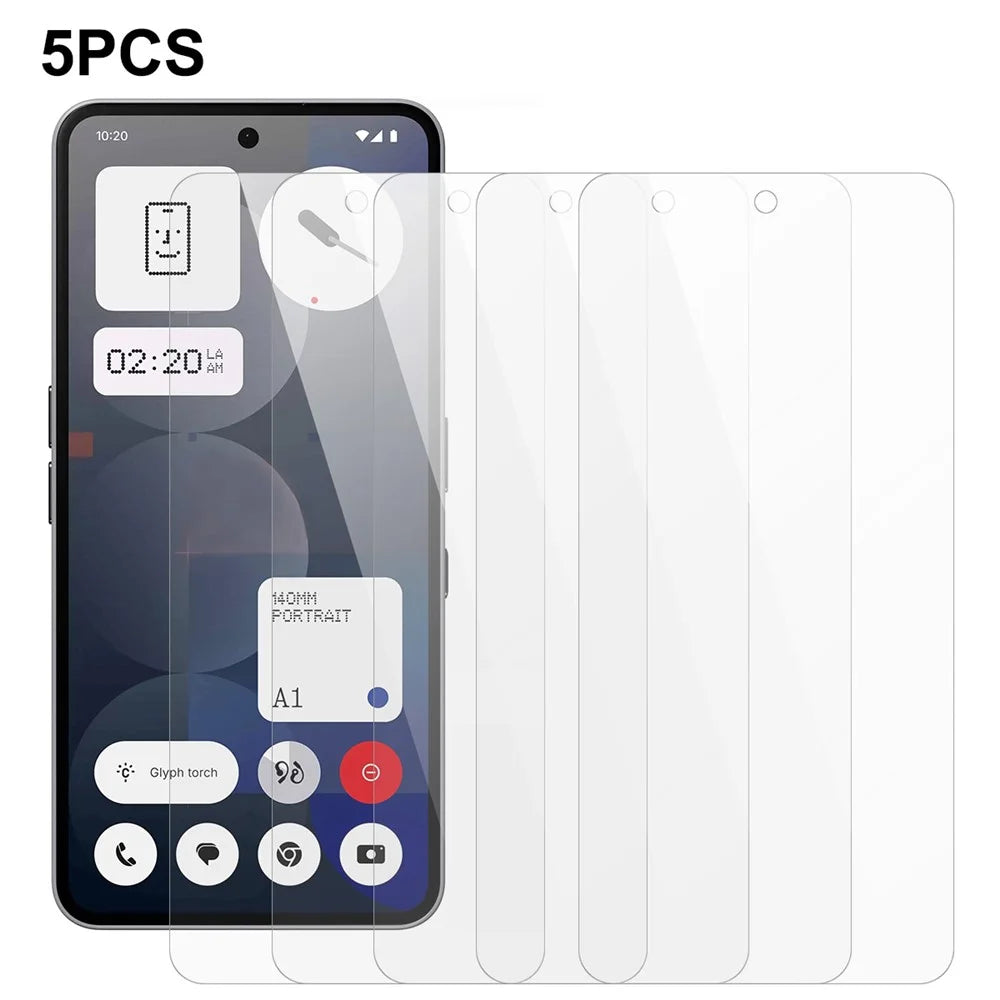 5Pcs For Nothing Phone (3a) Pro Screen Protector 0.3mm 2.5D Tempered Glass Clear Film - 1