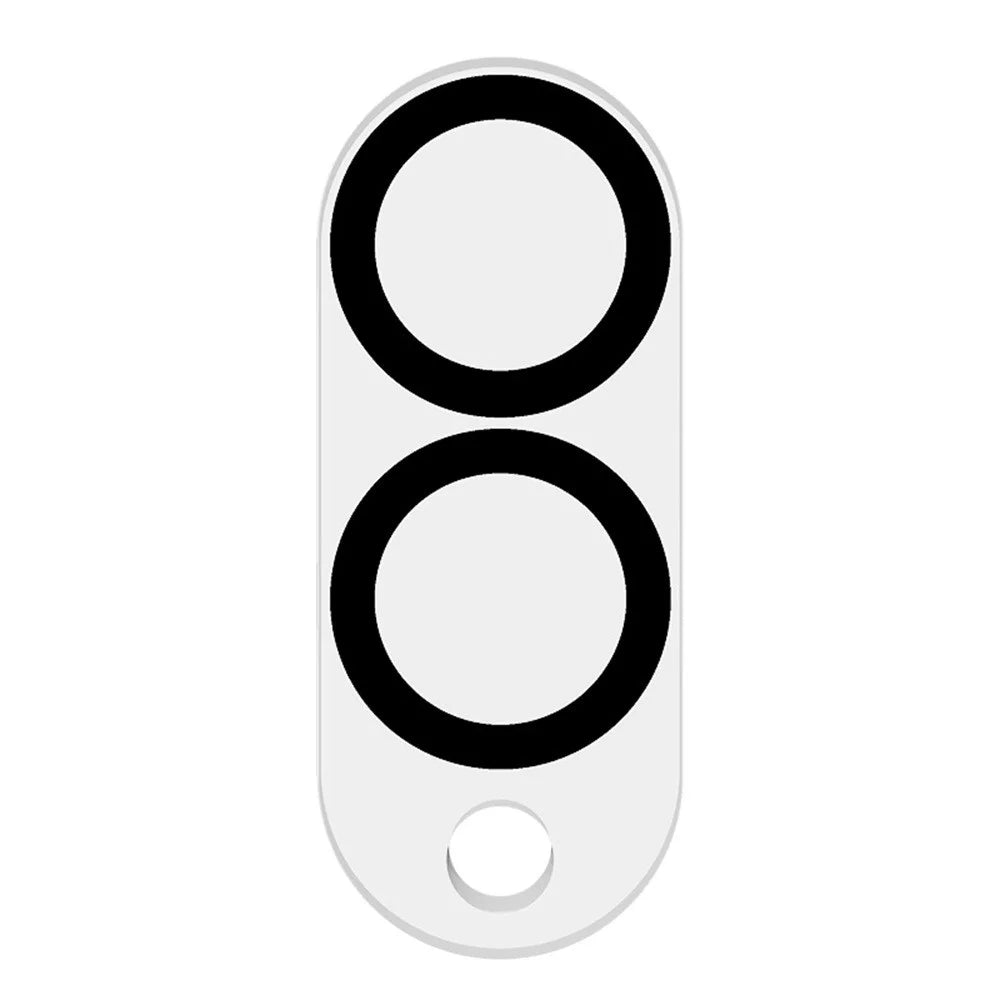 RURIHAI For Samsung Galaxy S25 Edge Camera Lens Protector Clear Black Circle 3D High Aluminum-Silicon Glass Lens Film - 2