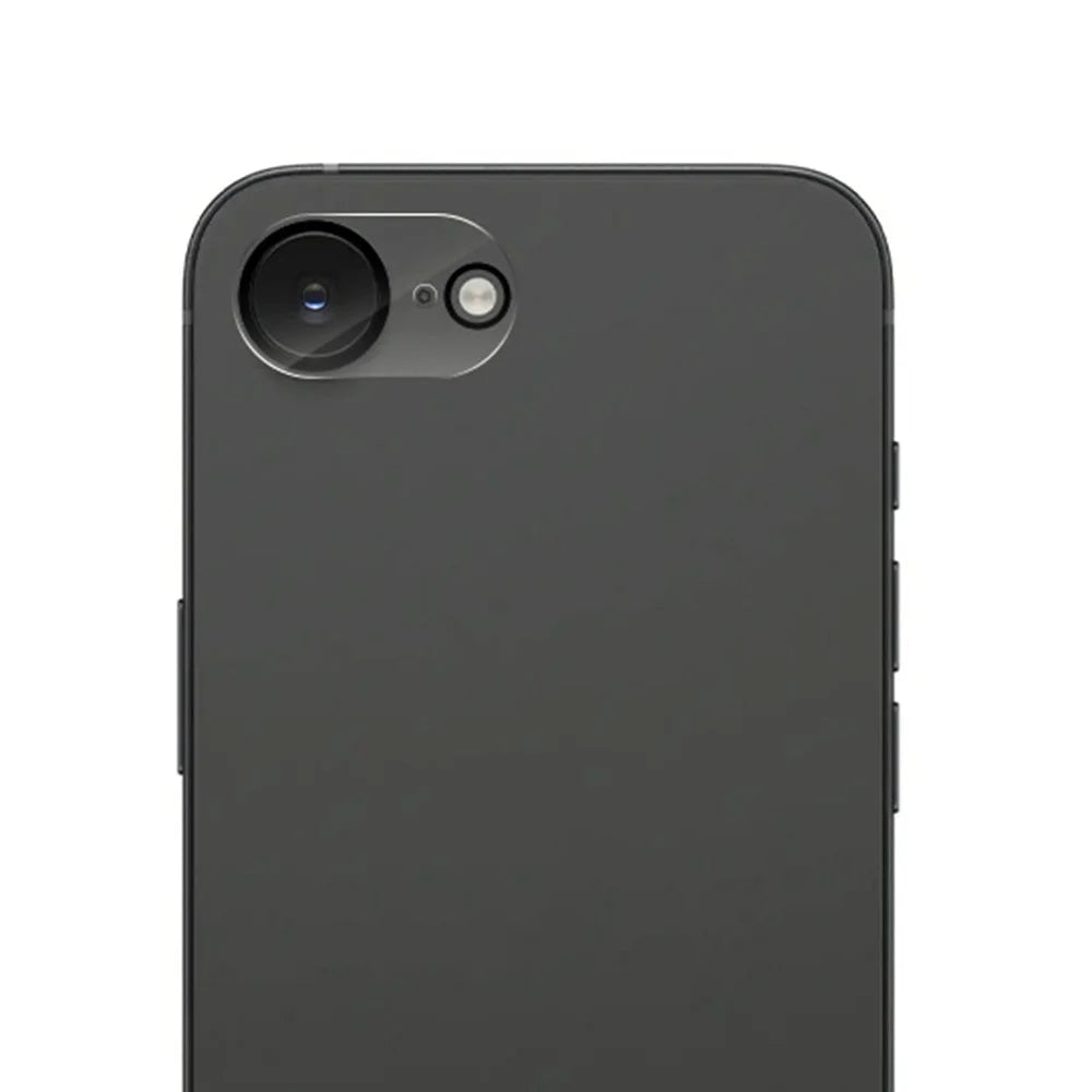 RURIHAI For iPhone 17e / 16e Camera Lens Protector Clear Black Circle 3D High Aluminum-Silicon Glass Lens Film - 2