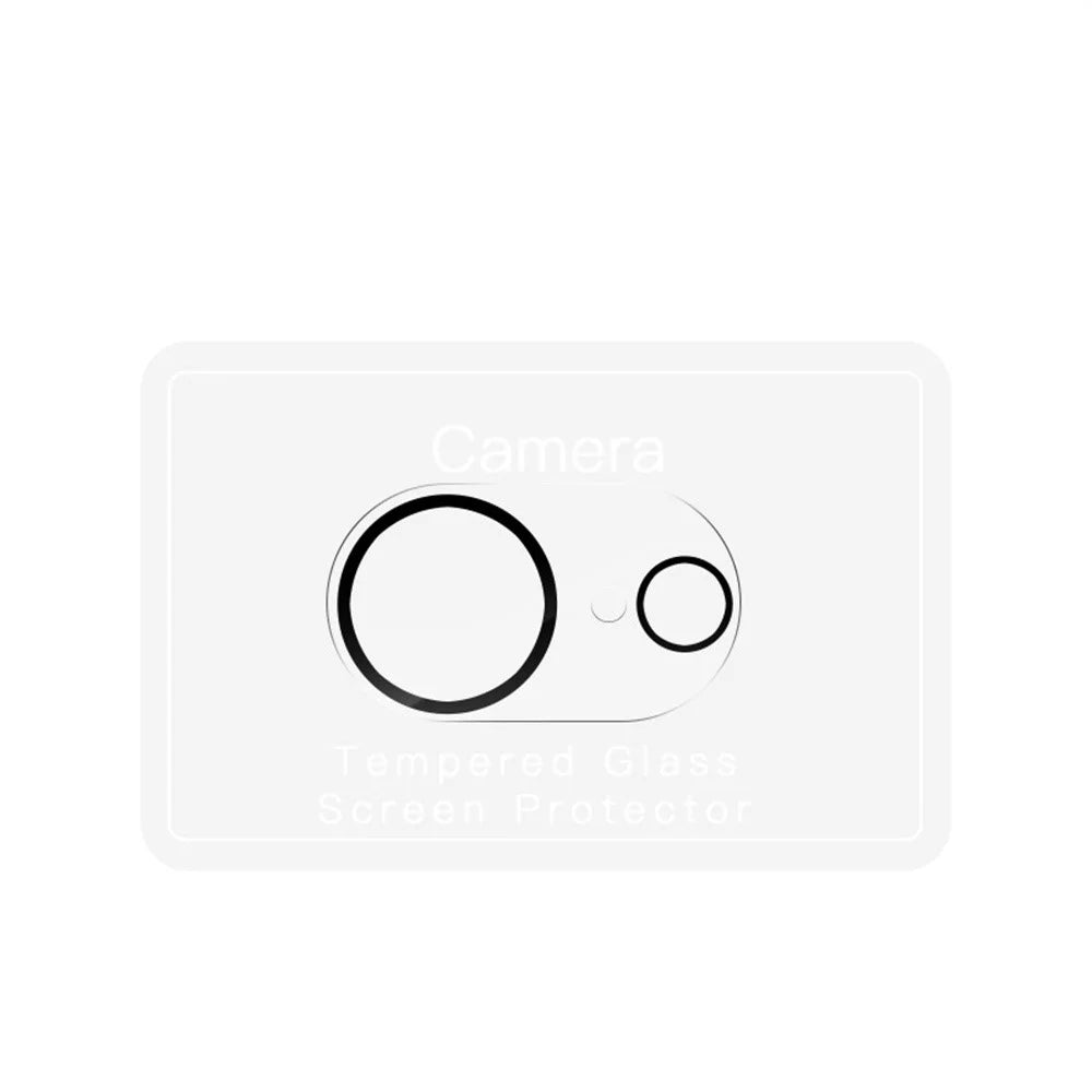 RURIHAI For iPhone 17e / 16e Camera Lens Protector Clear Black Circle 3D High Aluminum-Silicon Glass Lens Film - 4