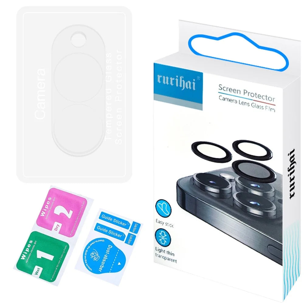 RURIHAI For Samsung Galaxy S25 Edge Camera Lens Protector 3D Clear High Aluminum-Silicon Glass Lens Film - 6