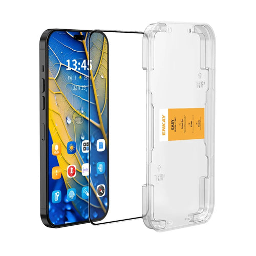 ENKAY HAT PRINCE For Honor X8c 4G HD Clear Film   Tempered Glass Screen Protector with Installation Tool - Transparent - 1