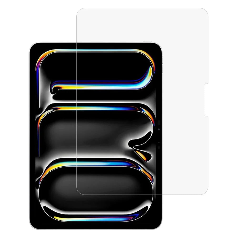 For iPad Pro 11 (2025) / 11 (2024) Screen Protector 0.3mm Arc Edge Electroplating Coating High Aluminium-Silicon Glass Tablet Film - 1