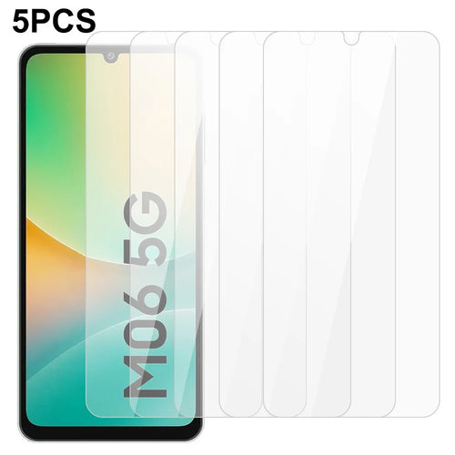5Pcs For Samsung Galaxy M06 5G Screen Protector 0.3mm 2.5D Tempered Glass Clear Film - 1