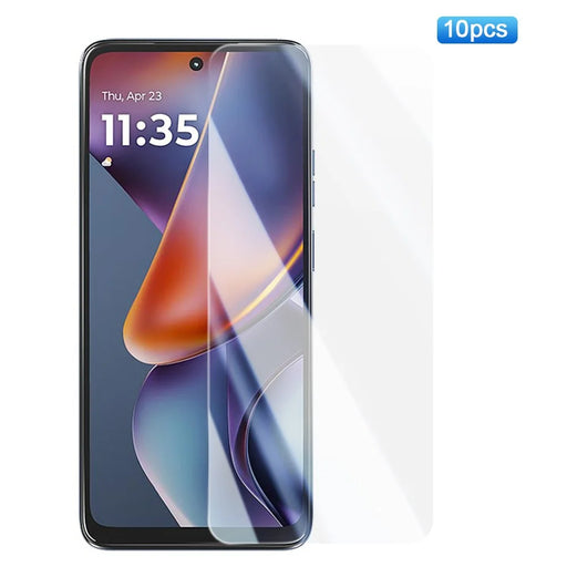 RURIHAI 10Pcs For Motorola Moto G (2025) 5G High Aluminium-Silicon Glass Screen Protector AR Electroplated Crystal Clear Screen Film - 1