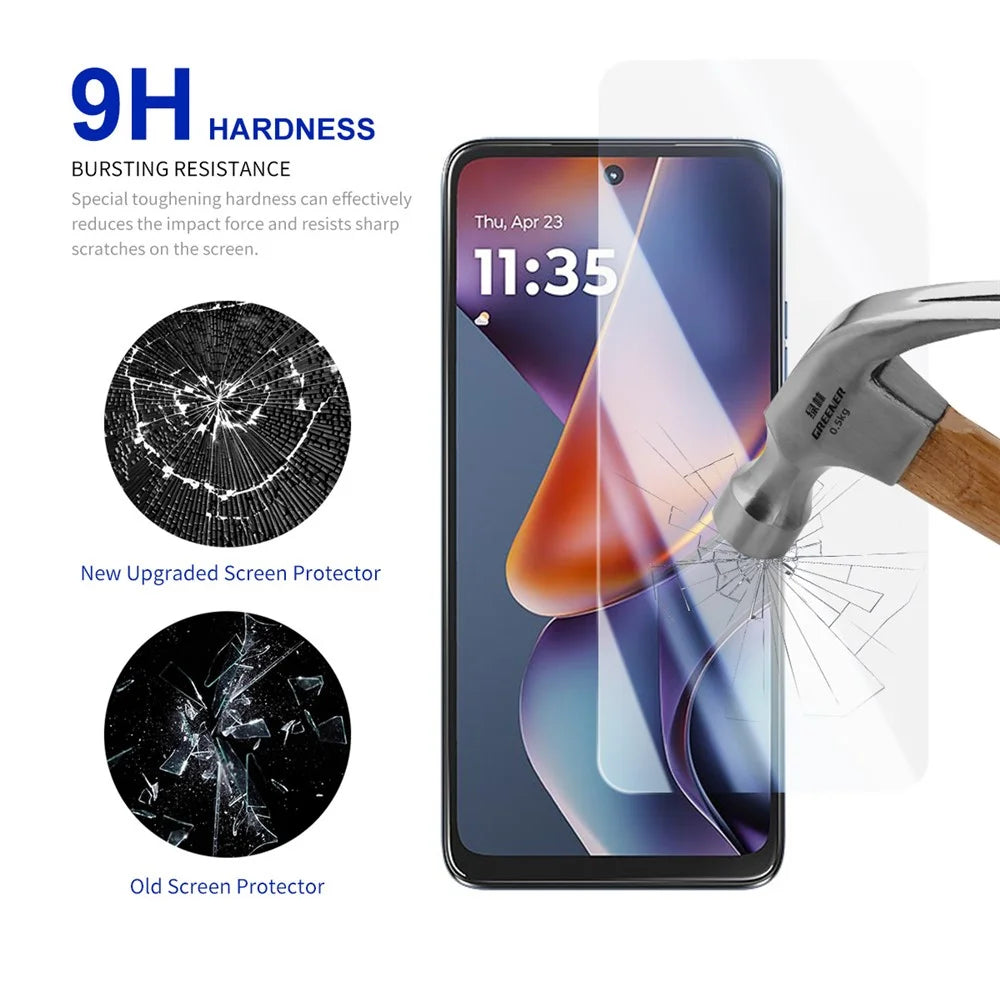 RURIHAI For Motorola Moto G (2025) 5G Tempered Glass Screen Protector AR Electroplated Crystal Clear Screen Film - 3